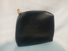 Black Vinyl Cosmetic Hygiene Bag 9"x6" Womens Fashion Unbranded Wardrobe Staple