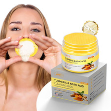 Kojic Acid and Turmeric Cleansing Pads, 50 Pcs, for Face Cleansing and Exfoliati