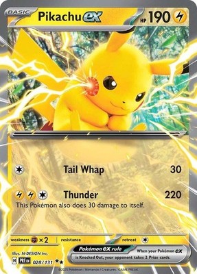 Pokémon TCG: Pikachu ex Double Rare SV: Prismatic Evolutions PRE 028/131 NM