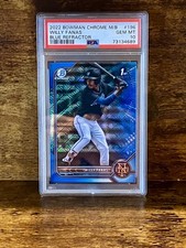 2022 Bowman Chrome #BCP-196 Willy Fanas Blue Mojo Refractor /150 Gem Mint PSA 10