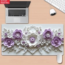 1pc a Purple Rose 2D Flat Design Pad Suitable for Desks, Gaming, And Office De