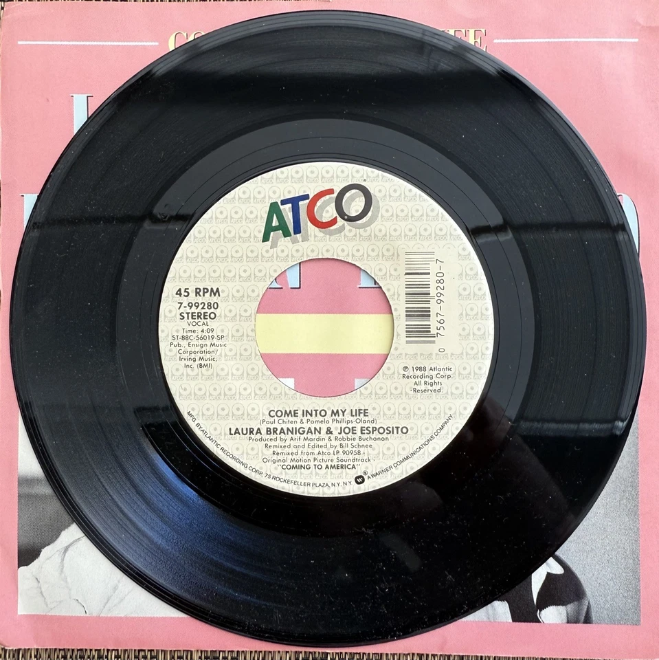 Laura Branigan & Joe Esposito- Come Into My Life/Believe In Me-Atco 7-99280 M PS - Image 3 of 4