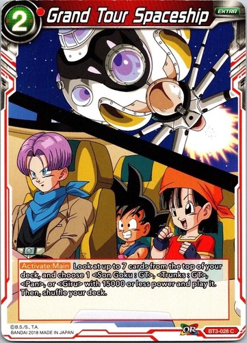 Grand Tour Spaceship BT3-028 Common Dragon Ball Super CCG Cross Worlds