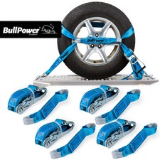 4x BullPower Spanngurte Auto Zurrgurte PKW Reifengurte Autotransport 50mm 4000kg