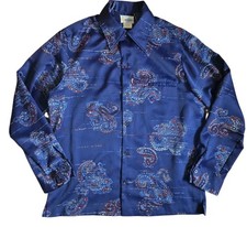 Vintage ANDRADE Honolulu Hawaii Shirt Disco Long Sleeve 70s 60s Retro Large