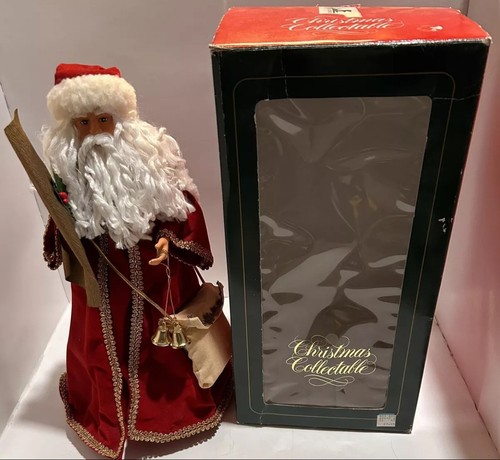 Christmas Collectible 1991 16" Santa Claus Tree Topper Figure Old St Nicholas - Picture 1 of 18