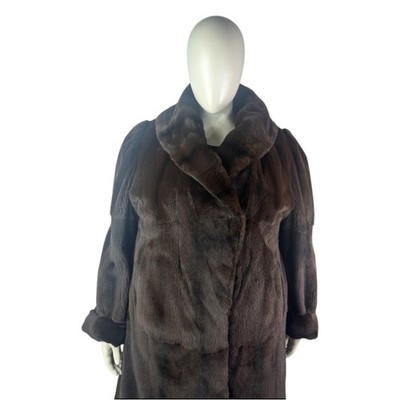 Brown SHEARED MINK Stroller, REVERSIBLE, Plus Sz 4XL, Certified Vintage Fur