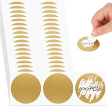 Goldene Rund Rubbelaufkleber, 100 Stück Rubbellose Selber Machen 50mm Runde Rubb