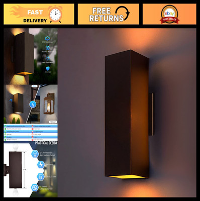 Modern Up Down Wall Lights Outdoor - Dusk to Dawn Sensor, Waterproof LED Sconce,