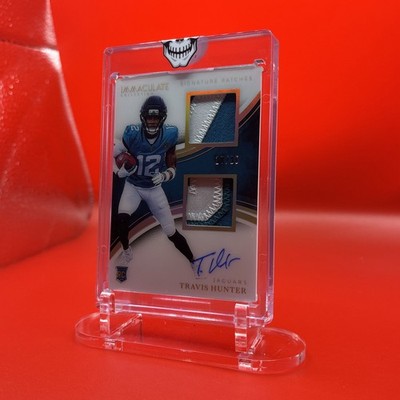 2025 Panini Immaculate Travis Hunter RC 2 color patches on card auto /25 Jaguars