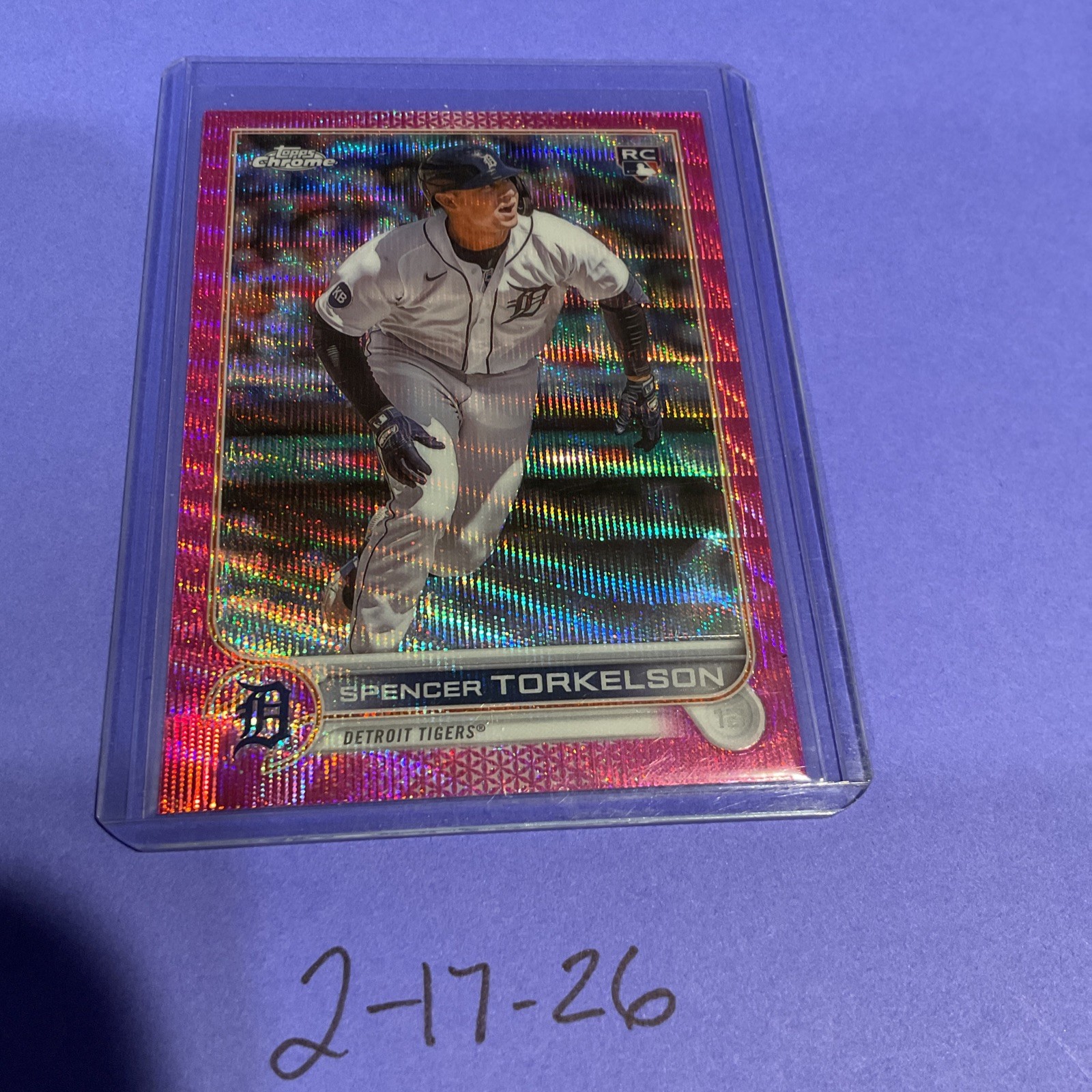 2022 Topps Chrome Update Spencer Torkelson RC Pink Wave Refractor #USC100