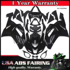 NTJ Plastic Glossy ABS Black Fairing Fit for Kawasaki Ninja ZX6R ZX636 2007 2008