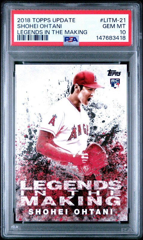 3418 Shohei Ohtani 2018 Topps Update #LITM-21 Legends in the Making RC PSA 10