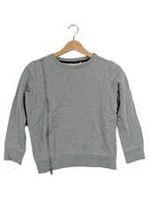 NAME IT Kinder Pullover Gr. 134/140 Grau Meliert Rei&szlig;verschluss Baumwolle