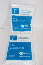 Lot of 2 Full Disposable Mattress Bags 54" x 10" x 87" NEW