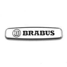 2pcs Car Front Rear Seat Badges Decal Silver For Mercedes Benz Brabus Emblem