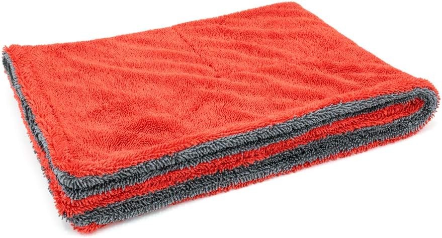 Autofiber Dreadnought Microfiber Car-Drying Towel, Superior Small, Red/Gray 