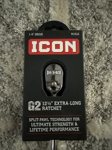 NEW ICON G2 SERIES 1/4" Drive 12.5” X- Long Ratchet R1XLG 70439 Split -pawl - Picture 2 of 6