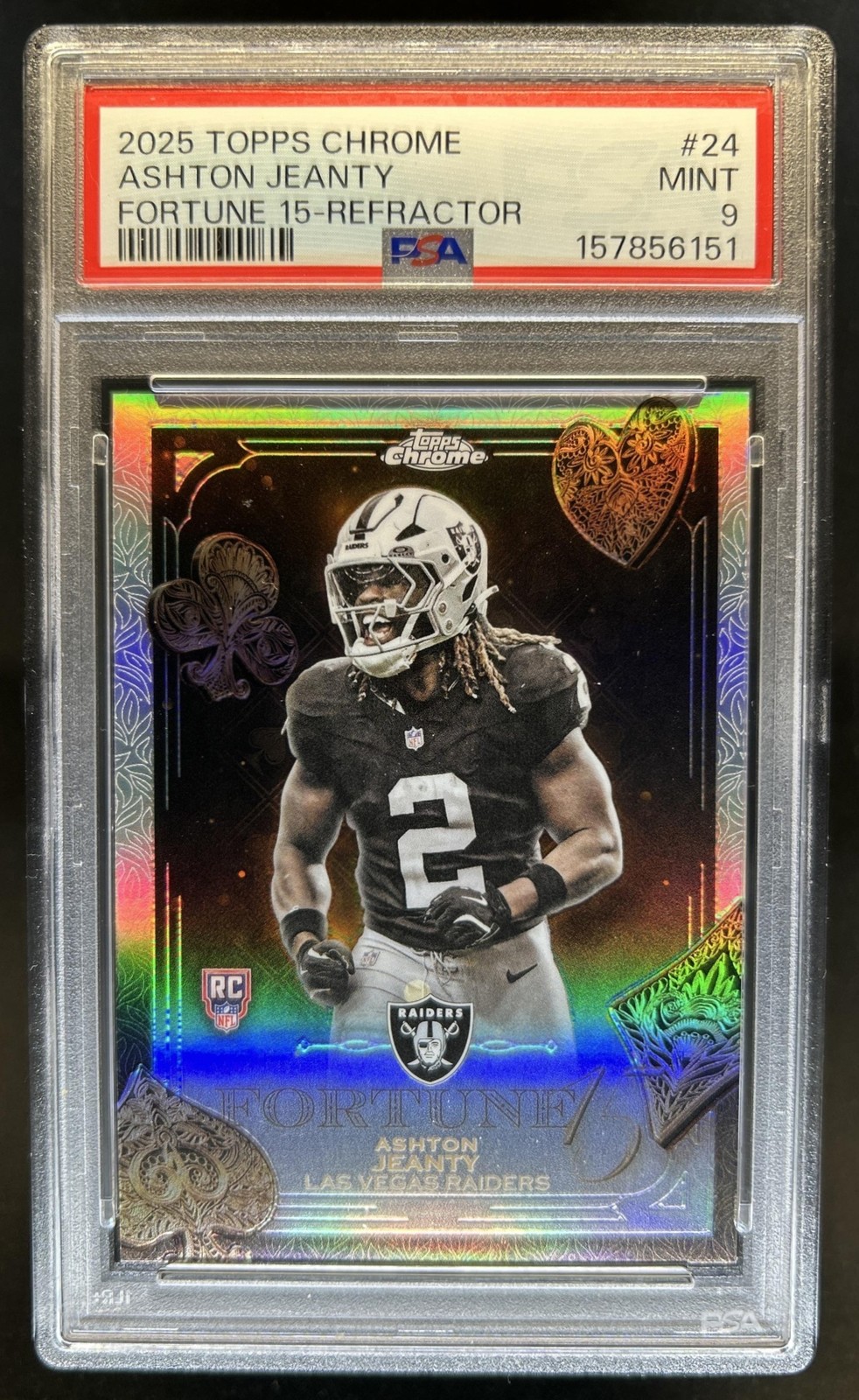 Ashton Jeanty Topps Chrome Fortune 15 #24 Refractor