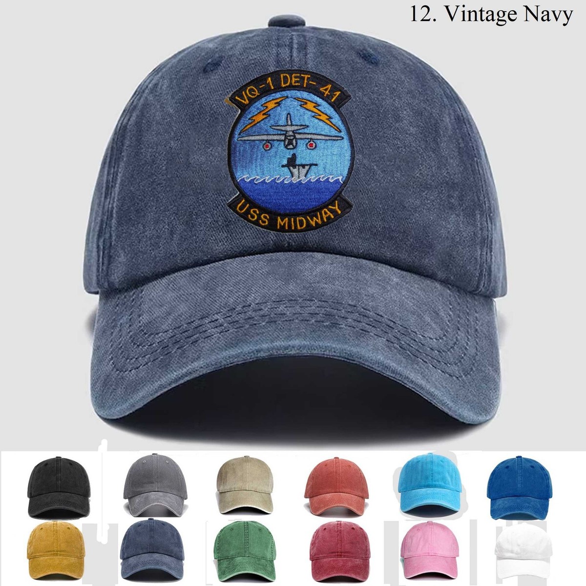 Custom Embroidered Hat Us Naval Vietnam Vq-1 Det-41 Detachment Uss