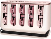Remington H9100 PROluxe Heated Hair Rollers – 20 Velvet Rollers, Fast Heat, OPTI