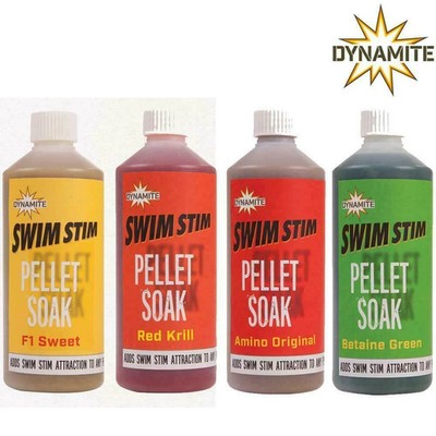Dynamite Baits Swim Stim Pellet Soak All Flavours 500ml Liquid Fishing Bait
