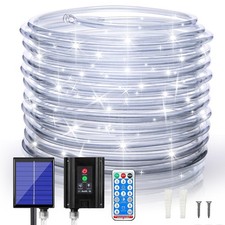 Solar Outdoor Rope Lights 66ft 200leds Solar Powered Rope Lights Outdoor 8 Modes