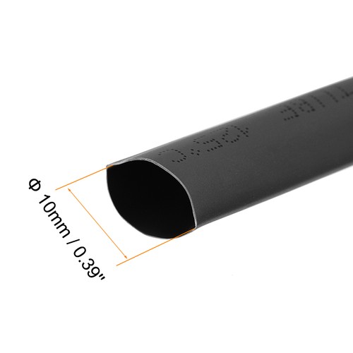 Schrumpfschlauch 2:1 Rate 10 mm Durchmesser 17 mm flache Breite 10 Fuß schwarz - Bild 2 von 6