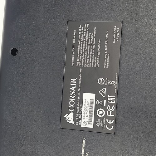 Corsair K70 RGB MK.2 Rapidfire Cherry MX Speed Mechanical Keyboard Missing Foot - Picture 11 of 17