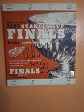 Fanatics 14x16 Detroit Red Wings Chris Chelios 02 SC Champ Ticket Autograph.