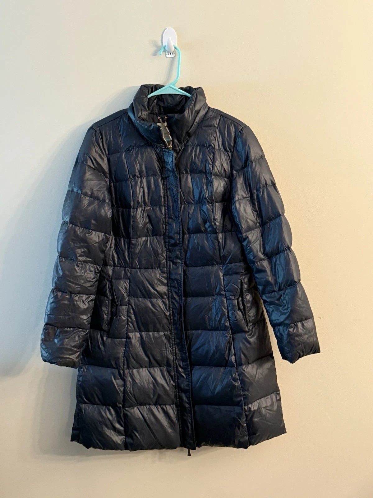 Cappotto Kate Spade donna M piumino imbottito invernale giacca calda colore navy