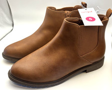 Cat  Jack Kids Cognac Tanner Chelsea Boots Zipper Size 5 Youth NWT