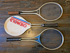 Vintage Metal Aluminum Tennis Racket Lot of 3 - Head, Chemold, Winfield - 70's.