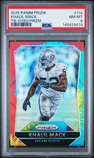 2015 Panini Prizm Khalil Mack Tie-Dye /25 #114 PSA 8 (Pop 1 - 1 Higher)