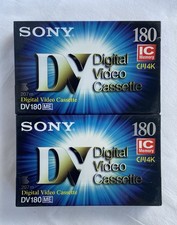 New Lot of 2 SONY DV DIGITAL VIDEO CASSETTE 180min ME IC MEMORY 4K DV180MEM