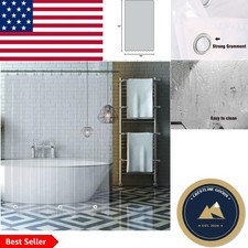 Lightweight 72x72 Inch Clear PEVA Shower Curtain Liner with Magnetic Closure