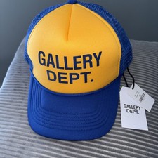 Gallery Dept Truckers Cap Blue &Yellow One Size Brand New with Tags 100% Cotton