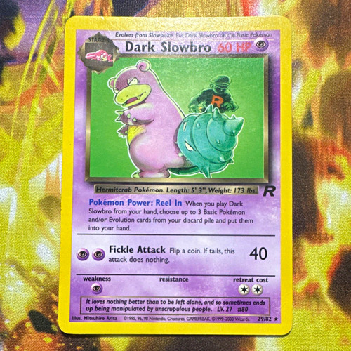 Wizards of the Coast 2000 Pokemon Team Rocket Dark Slowbro 29/82 Rare ENG 60 HP