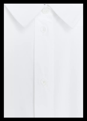 Zara Oyster White Poplin Button-Up Blouse | XL | Overshirt | NWT - Picture 3 of 9