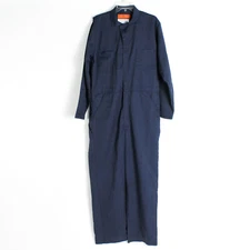 Garment Corp America Zip-Up Jumpsuit Work Garment 42 Long Navy RN 39553