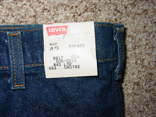Levi's Vintage 505-0216 Blue Denim Straight Leg Jeans Size 42x32 NWT's! - Picture 5 of 7