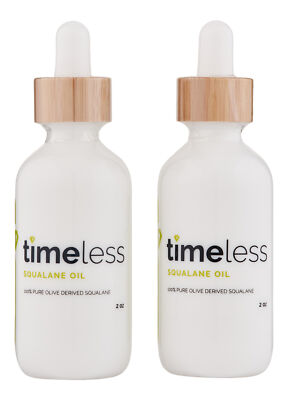 Timeless Skin Care Squalane Oil 100% Pure 2 Ct 2 oz. Facial Moisturizer