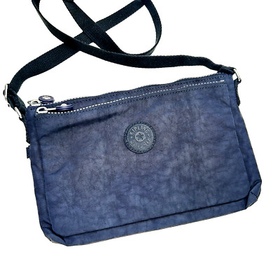 #KIPLING Women's Shoulder Crossbody Small Navy Blue Double Zip
