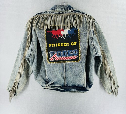 Cherokee Denim Rodeo Women Jacket Made In USA size M Vintage Super Rare ! - Picture 19 of 24