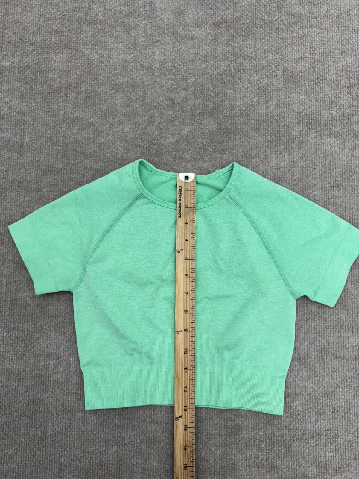 Shein Mint Green Athletic Compression Cropped Tee… - image 3