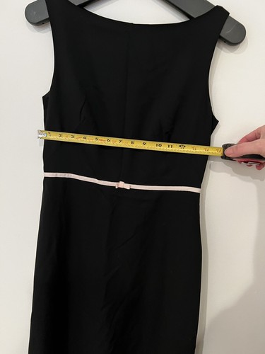 J.Crew Schuyler Kleid 6 (S) schwarz Baumwolle plissiert Empire Prinzessin Flare - Bild 4 von 6