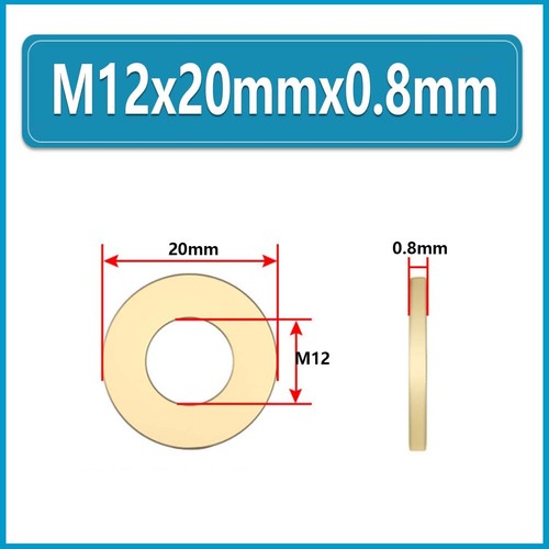 Rondelle piatte in ottone M3 M4 M5 M6 M8 M10 M12 per bulloni e viti occhiello ispessimento - Foto 70 di 72
