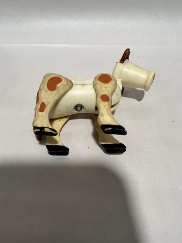 Vintage Fisher Price Little People White COW Play Family Farm 3.5”H Hong Kong - Picture 5 of 5