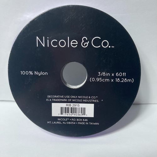 Sheer Organza Ribbon Light Purple 3/8" x 60' Nicole & Co. Nylon (1) Roll - Picture 11 of 12
