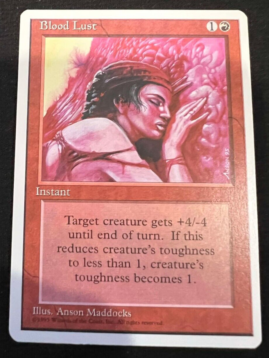 BLOOD LUST 1995 Magic the Gathering 4th Edition MTG Mint Unplayed